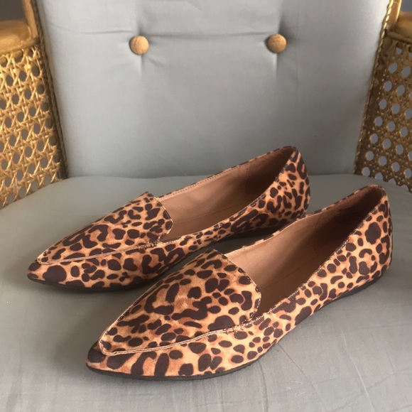 Madden Girl Shoes Madden Girl Leopard Print Pointed Toe Flats Size
